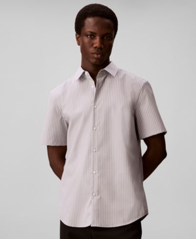 Calvin Klein Men's Multi-Stripe Slim-Fit Shirt