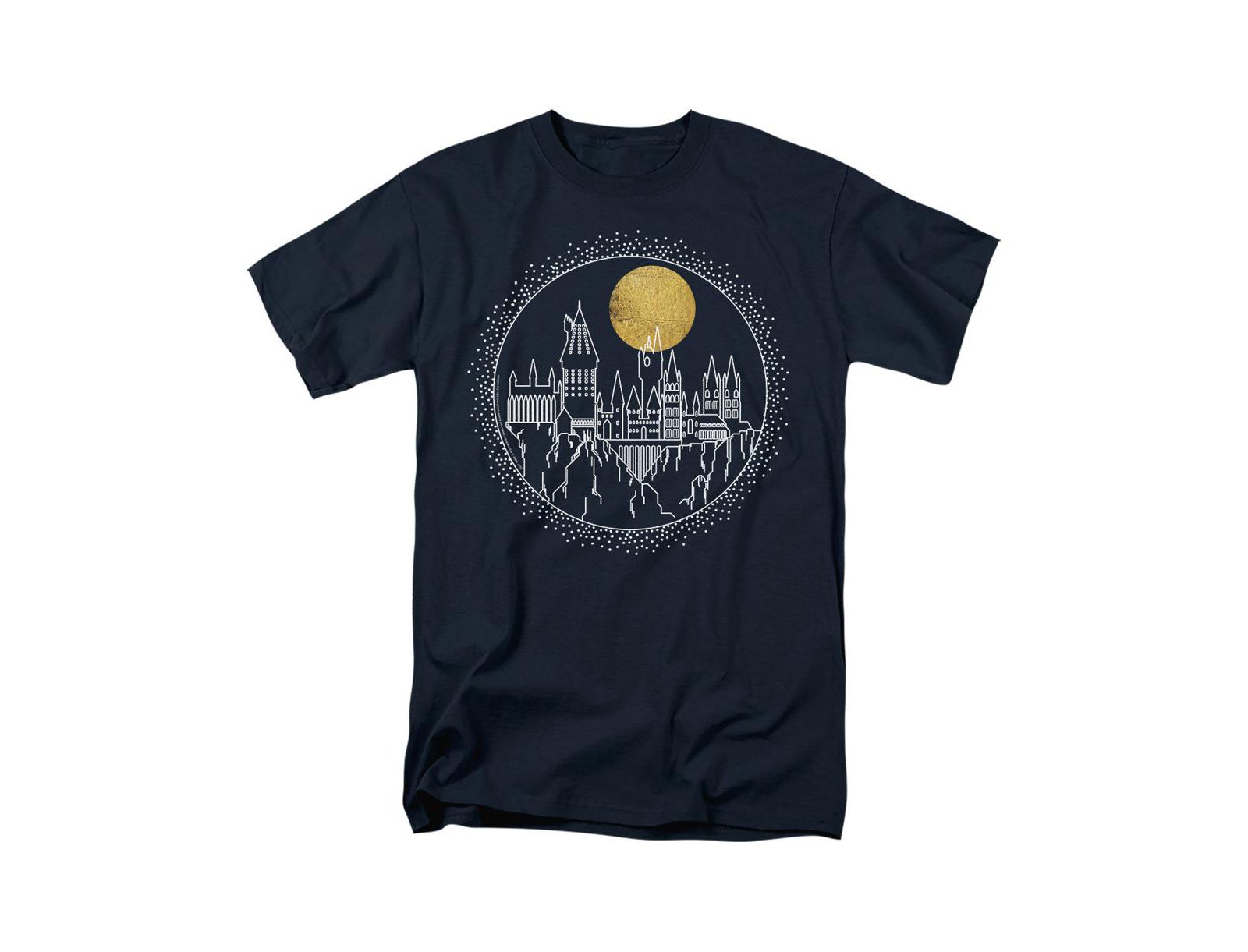 Harry Potter Мужской Hogwarts Full Moon Line Art T Shirt
