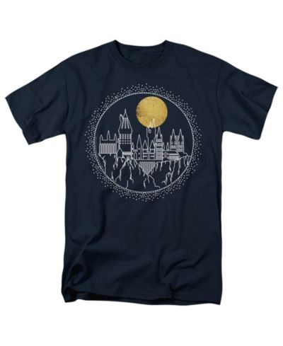 Harry Potter Мужской Hogwarts Full Moon Line Art T Shirt