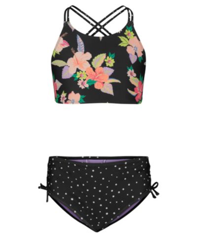 Комплект бикини Roxy Girls' Floral Top & Polka Dot Bottoms, 2 части