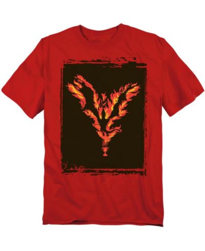 Harry Potter Men's Goblet Of Fire Dragon In Flames T Shirt