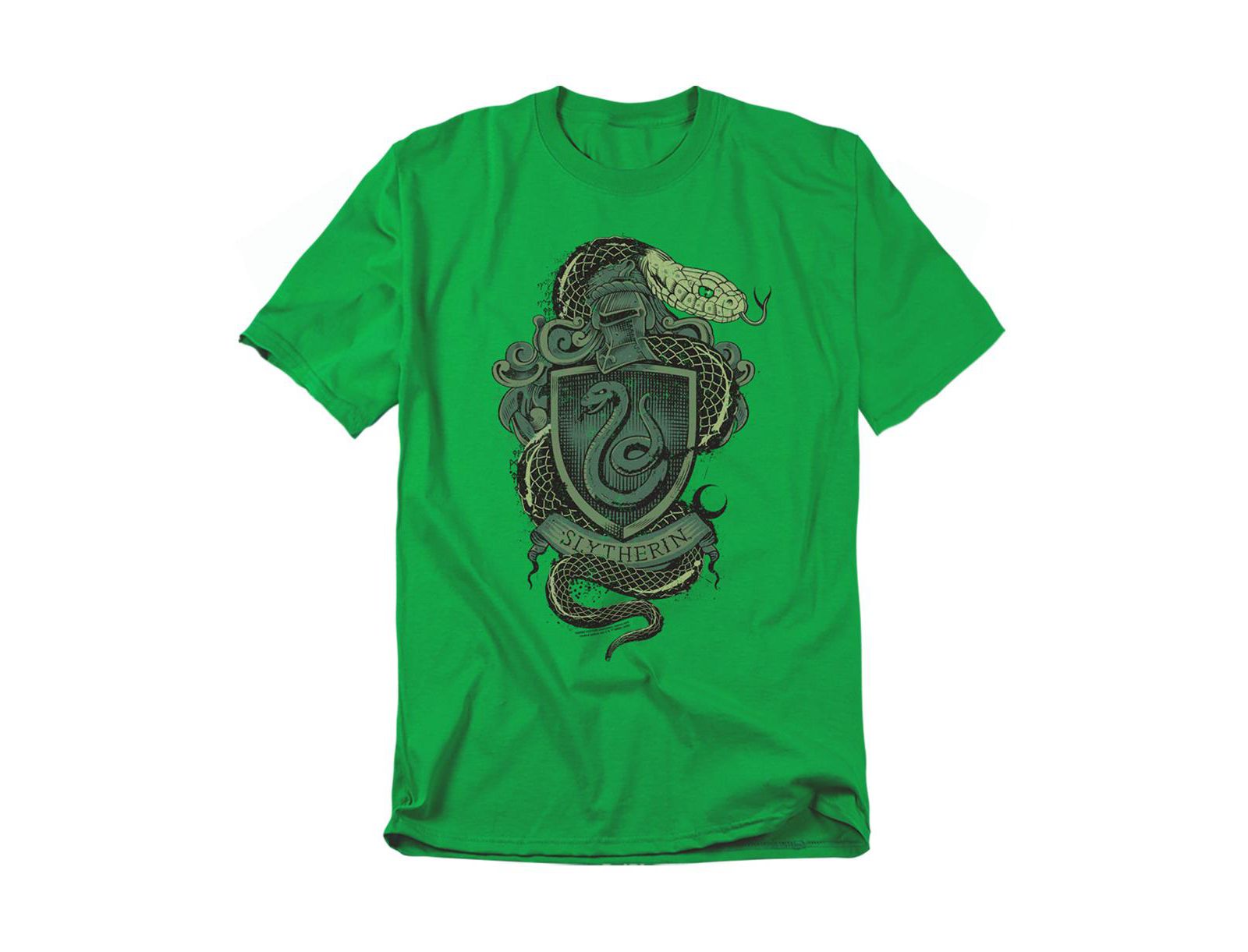 Harry Potter Men's Vintage Slytherin Shield Crest T Shirt