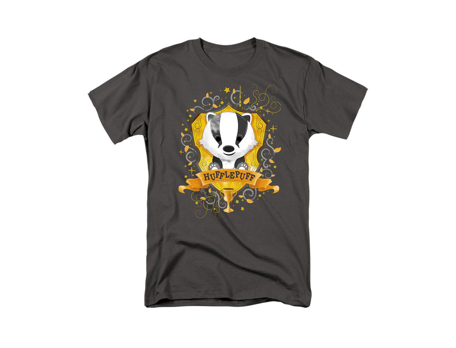 Harry Potter Men's Watercolor Hufflepuff Crest T Shirt