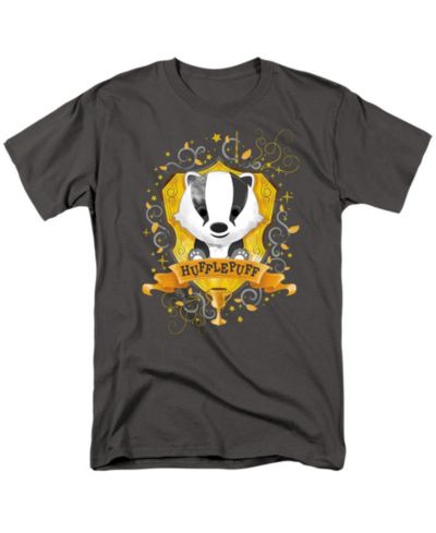 Harry Potter Men's Watercolor Hufflepuff Crest T Shirt