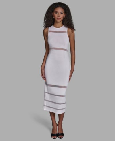 BCBG Женское миди-платье с прозрачными деталями
