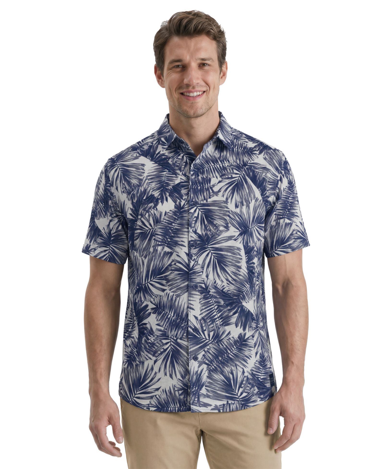 Мужская рубашка для гольфа PGA TOUR Shadow Palm Print