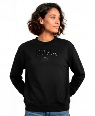 Puma Women's Ess Elevated Sequin Pullover Sweatshirt