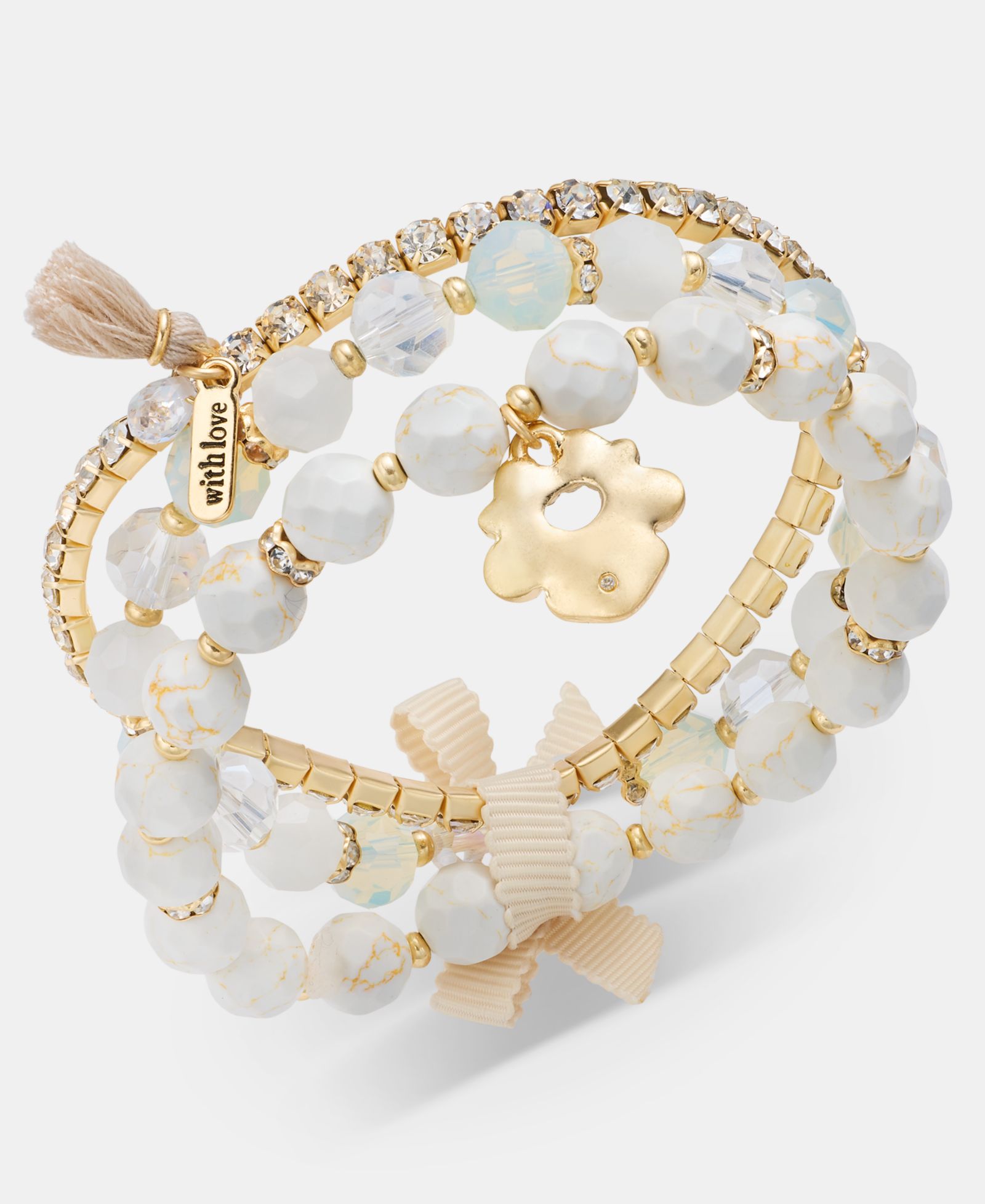 lonna & lilly 3-Pc. Set Beaded Stretch Bracelets