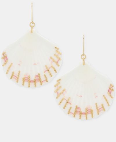 Серьги lonna & lilly Seashell Chain Drop Earrings