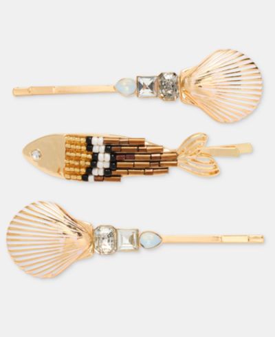 Набор заколок lonna & lilly 3-Pc. Beaded Sealife Bobby Pin