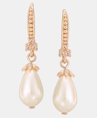 Marchesa Pavé & Imitation Pearl Drop серьги-подвески