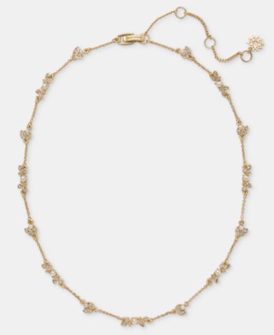 Ожерелье Marchesa Crystal & Imitation Pearl Station Necklace, 16" + 3" extender