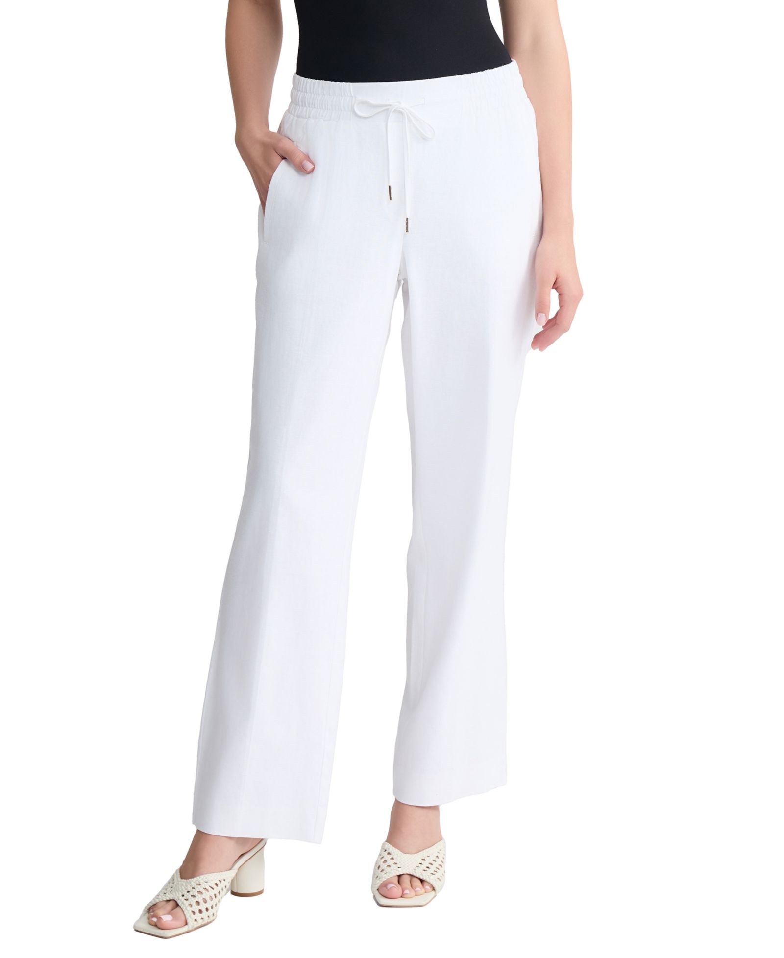 Jones New York Petite Брюки из льна с завязками