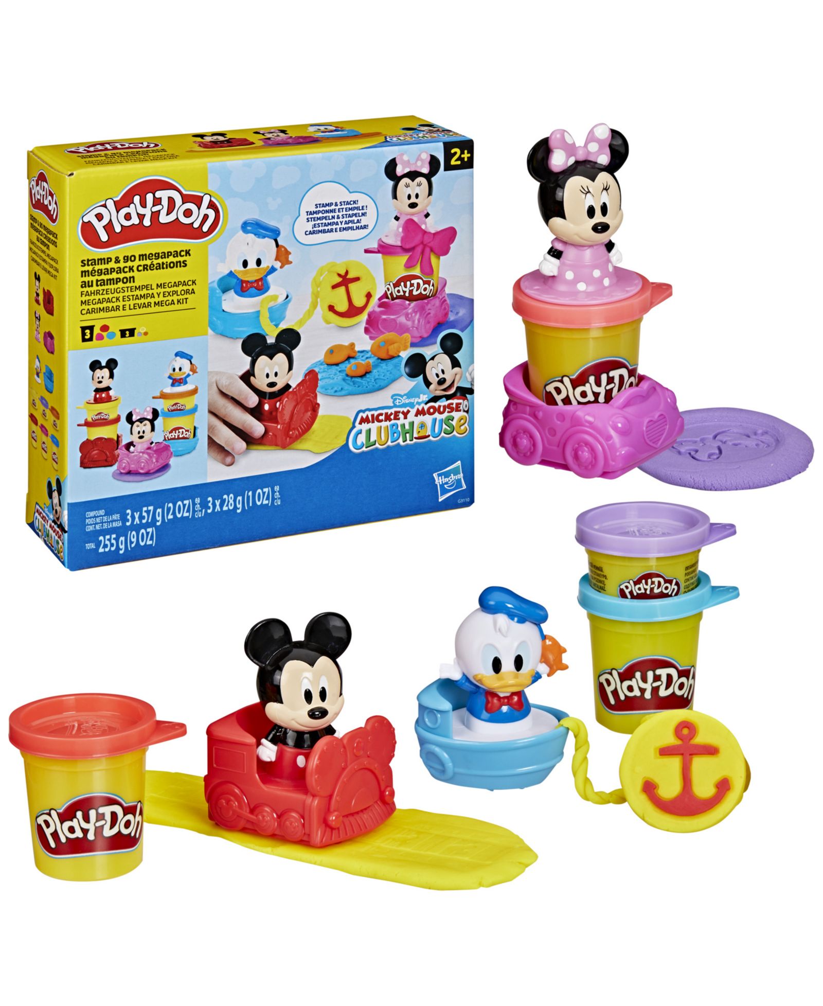 Набор игрушек Play-Doh Disney Junior Mickey and Mouse Stamp and Go Megapack для дошкольников
