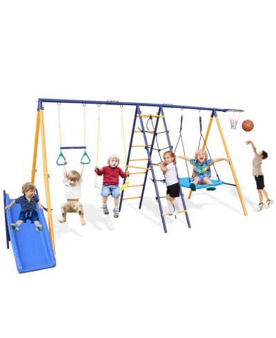 Детский игровой комплекс Streamdale Furniture: горка, качели, сетка, лестница