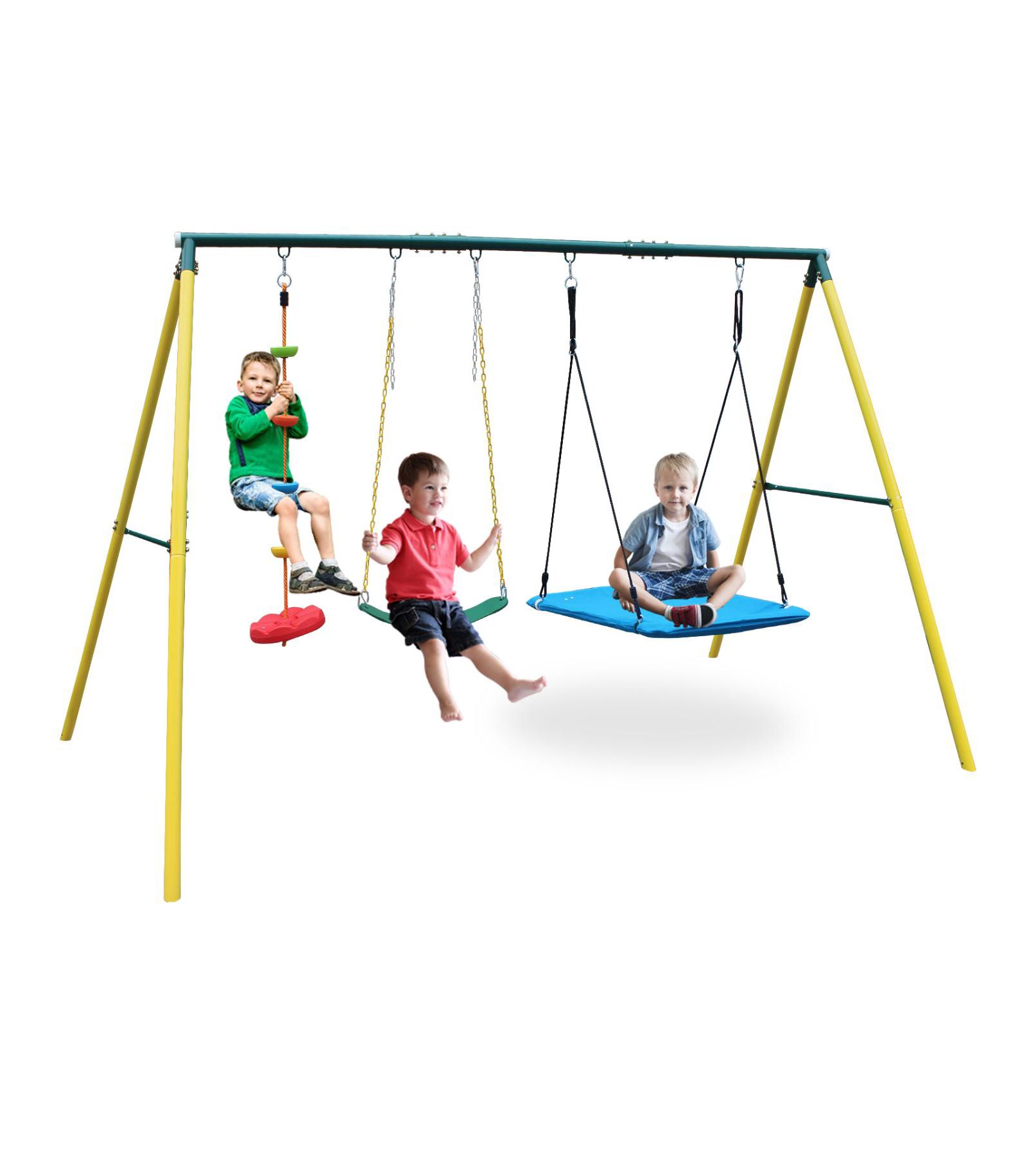 Streamdale Furniture Boys Safe & Fun Swing Set 2-Seat with Safety Belt