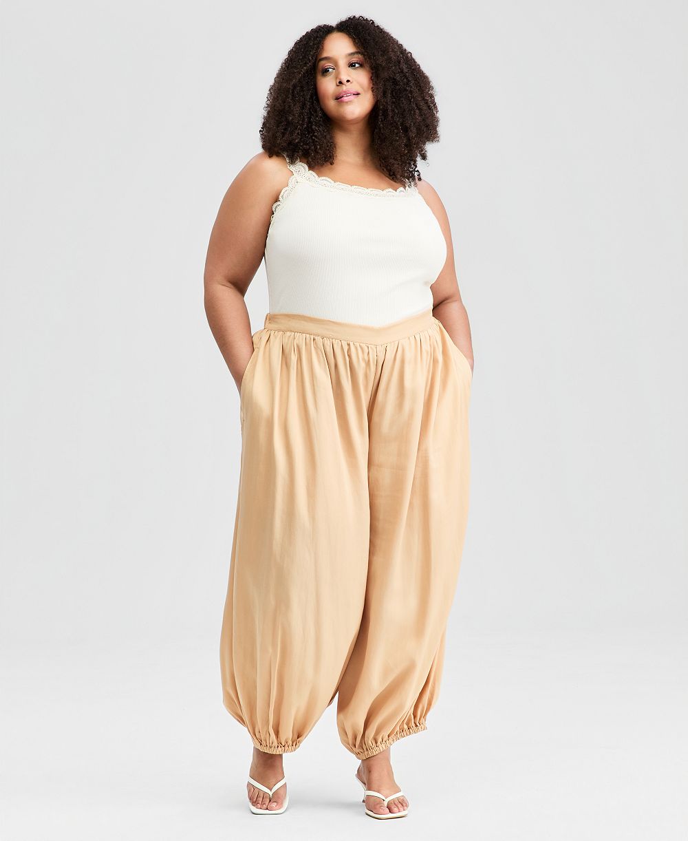 Брюки On 34th Trendy Plus Size Pull-On Elastic-Hem Balloon