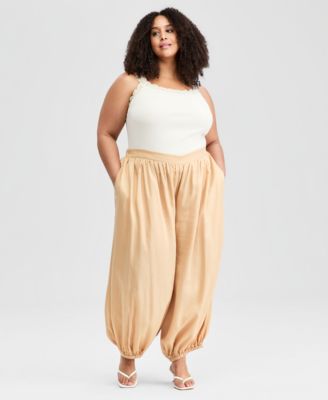 Брюки On 34th Trendy Plus Size Pull-On Elastic-Hem Balloon