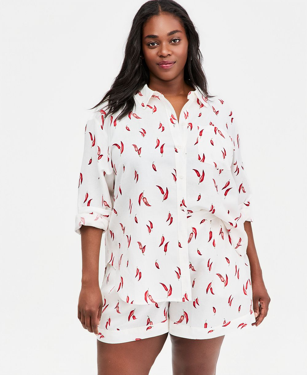 On 34th Plus Size рубашка Pepper Toss, Macy's Exclusive
