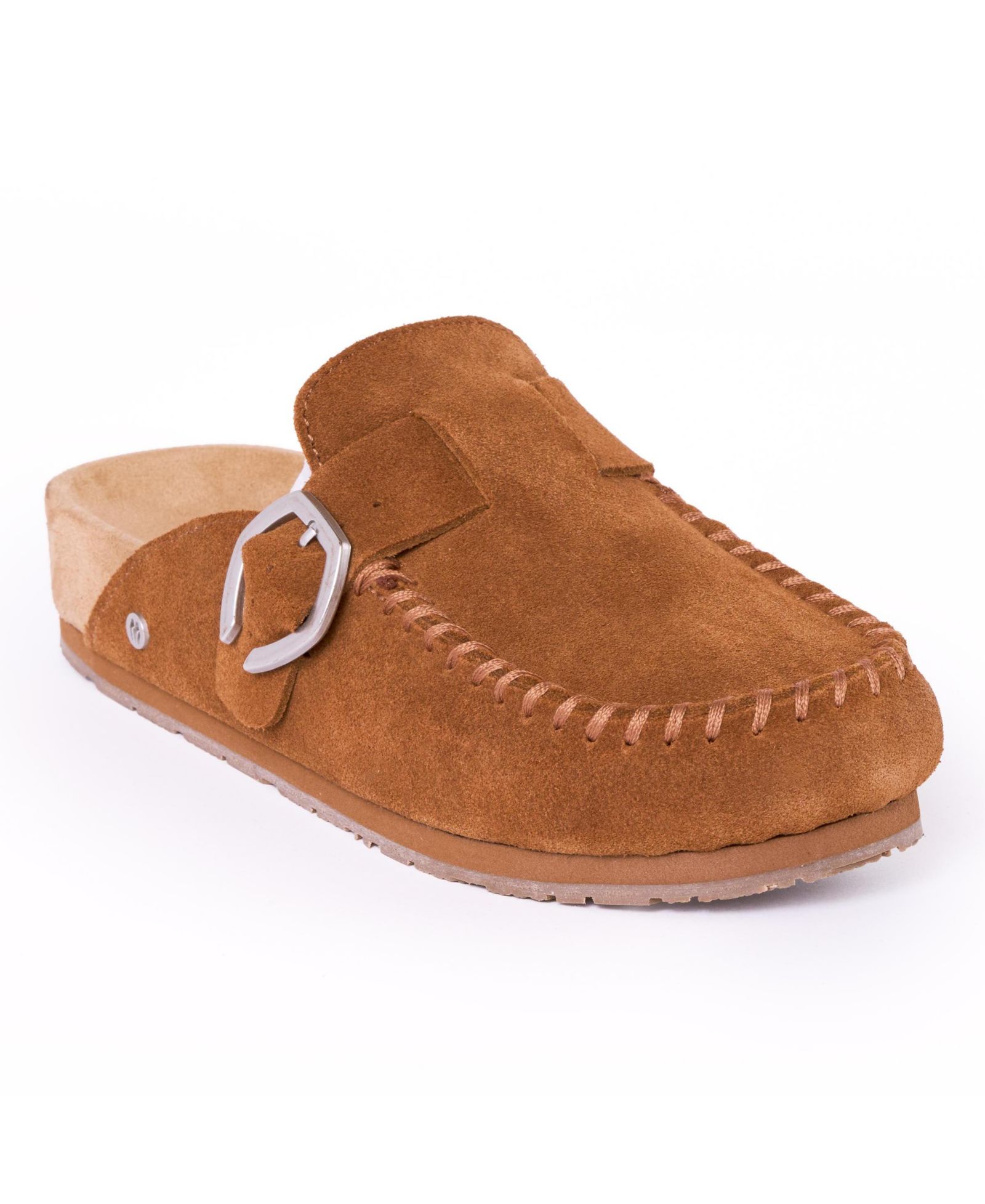 Minnetonka Женские замшевые клоги с регулируемой пряжкой