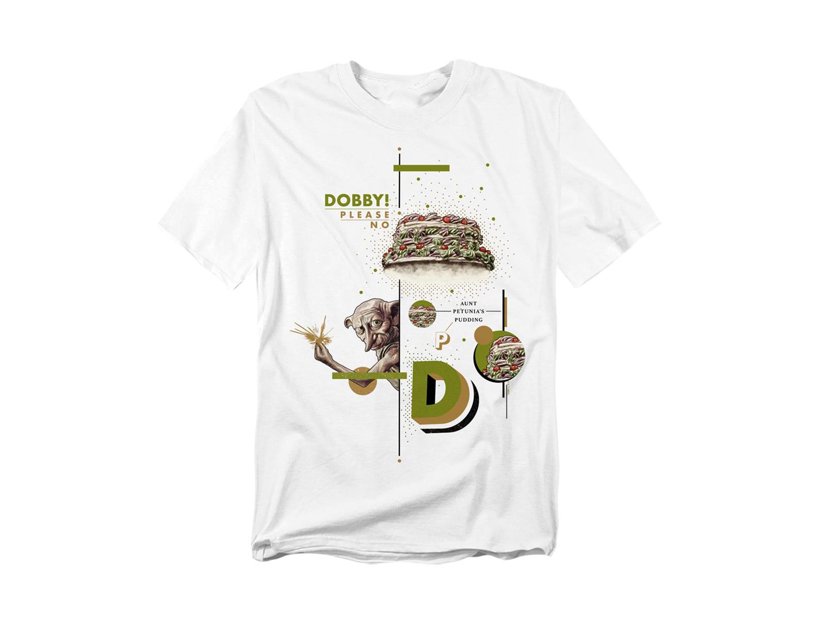 Harry Potter Men's Dobby Vs. Aunt Petunias Pudding T Shirt