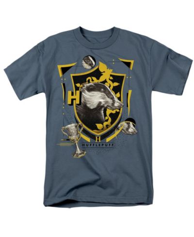 Harry Potter Men's Hufflepuff Magicial Mischief Level Up Crest T Shirt