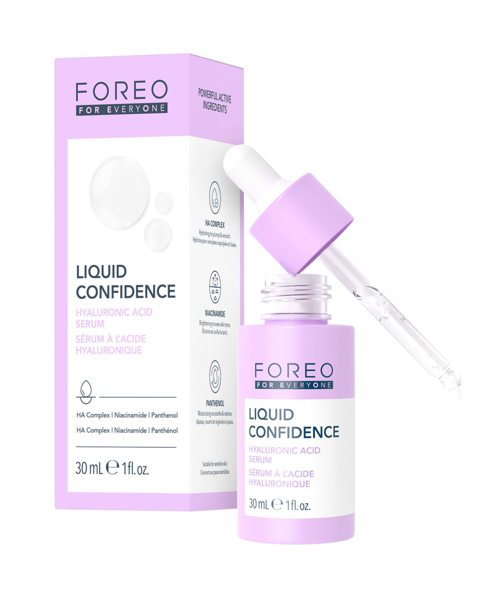 FOREO For EveryOne Liquid Confidence Hyaluronic Acid Serum, 1 oz.