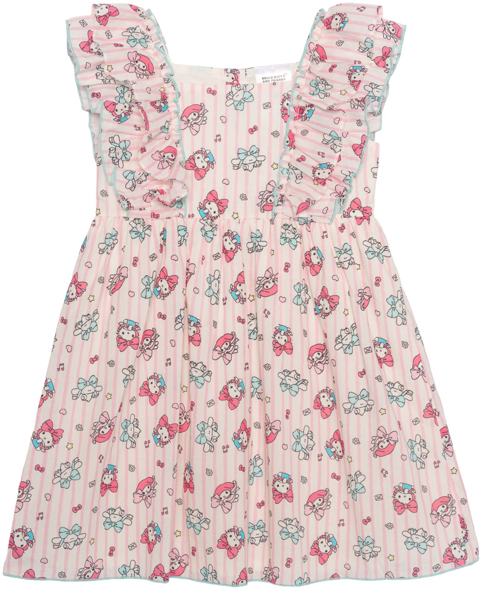 Hello Kitty Детское платье без рукавов с квадратным вырезом, 2T-6X