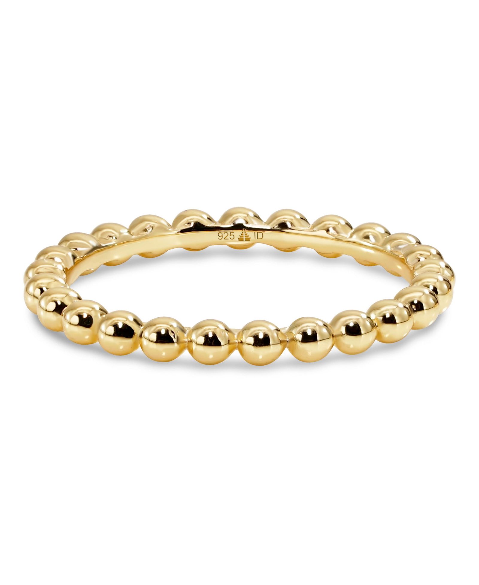 Devata Beaded Ball Ring in Gold Plated Sterling Silver
