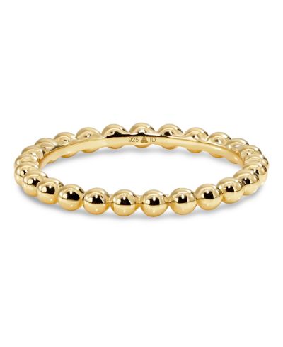 Devata Beaded Ball Ring in Gold Plated Sterling Silver