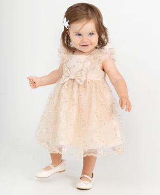 Rare Editions Baby Girls' Ruffled Sleeveless Dress