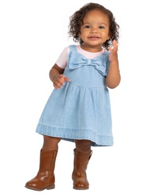 Детский набор Rare Editions Baby Girls' Denim Bow Jumper и боди, 2 части