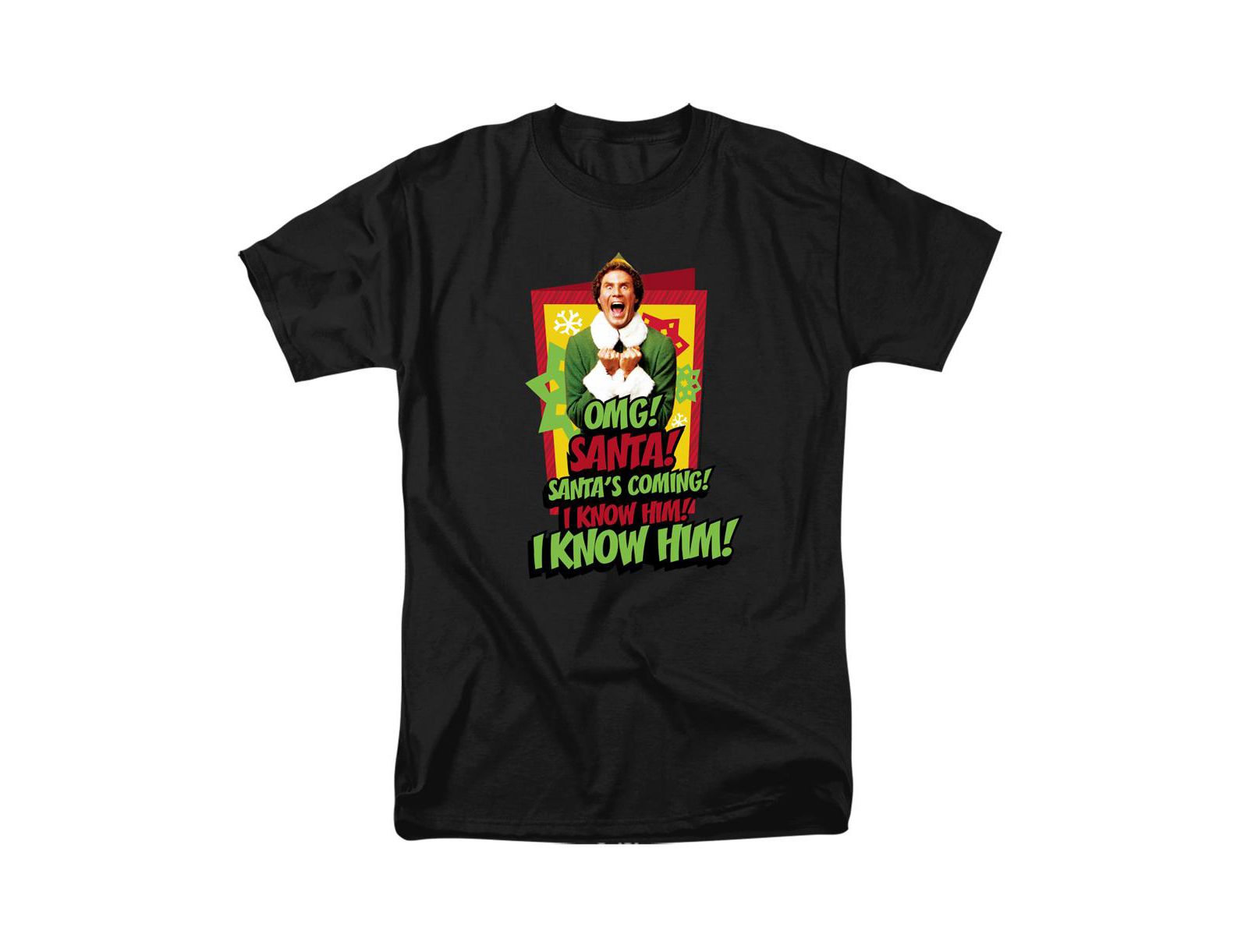 Elf Men's Santa's Coming! I Know Him! T Shirt