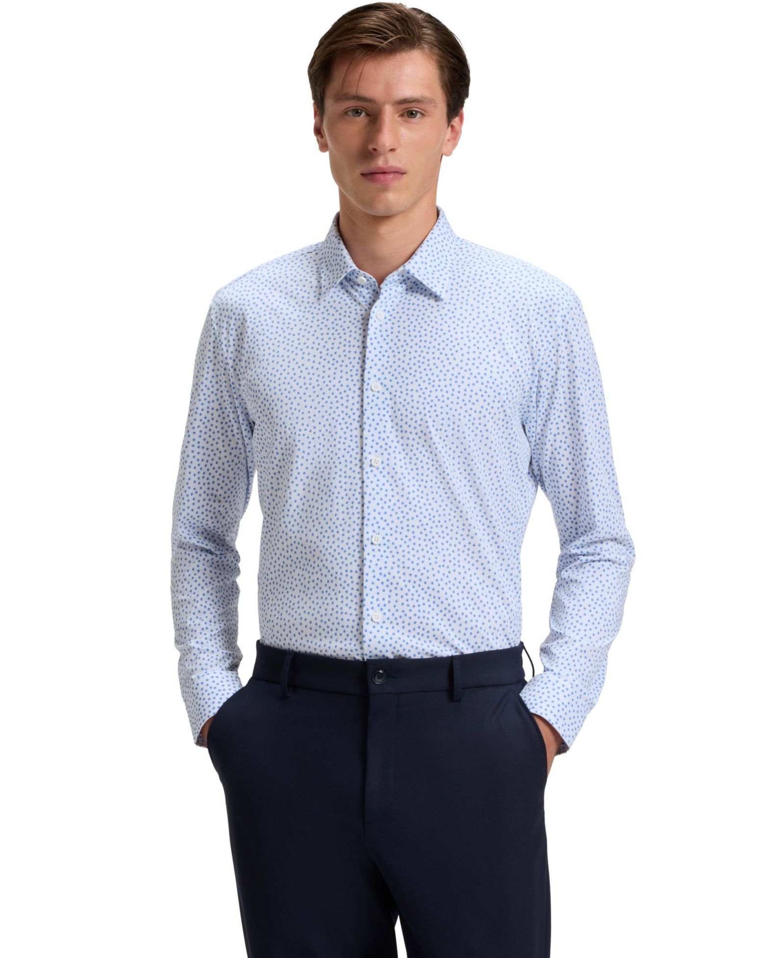 BOSS by Hugo Boss Men's Slim-Fit Cotton Blend Shirt