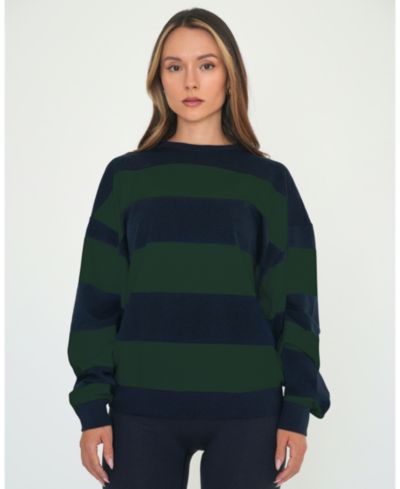 Женский свитшот Rebody Active Rugby Stripe Relaxed