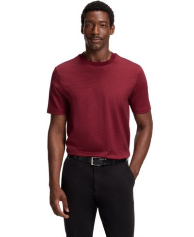 BOSS by Hugo Boss Men's Mercerized-Cotton Monogram T-Shirt