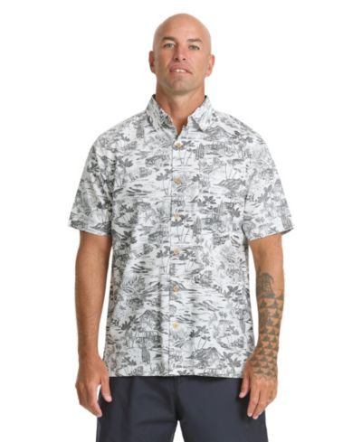Мужская рубашка Quiksilver Waterman Short-Sleeve Artisan Reverse Print