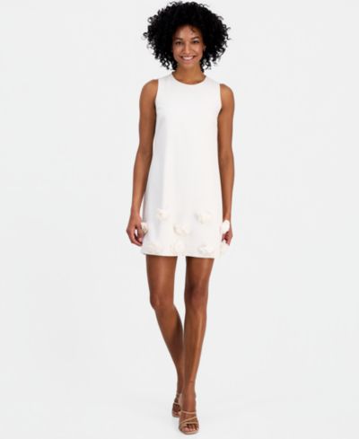 Anne Klein Women's Rosette Sleeveless Shift Dress