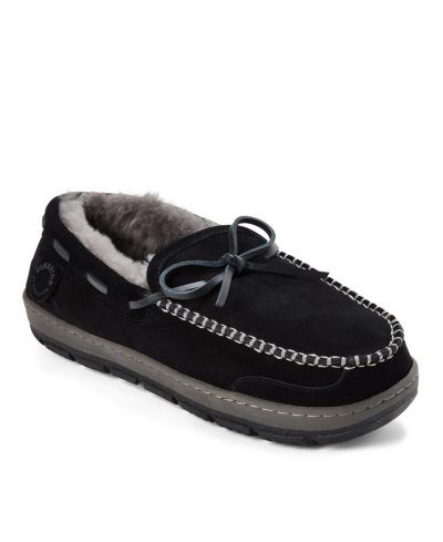 Dearfoams Men's Forster Genuine Shearling Moccasin