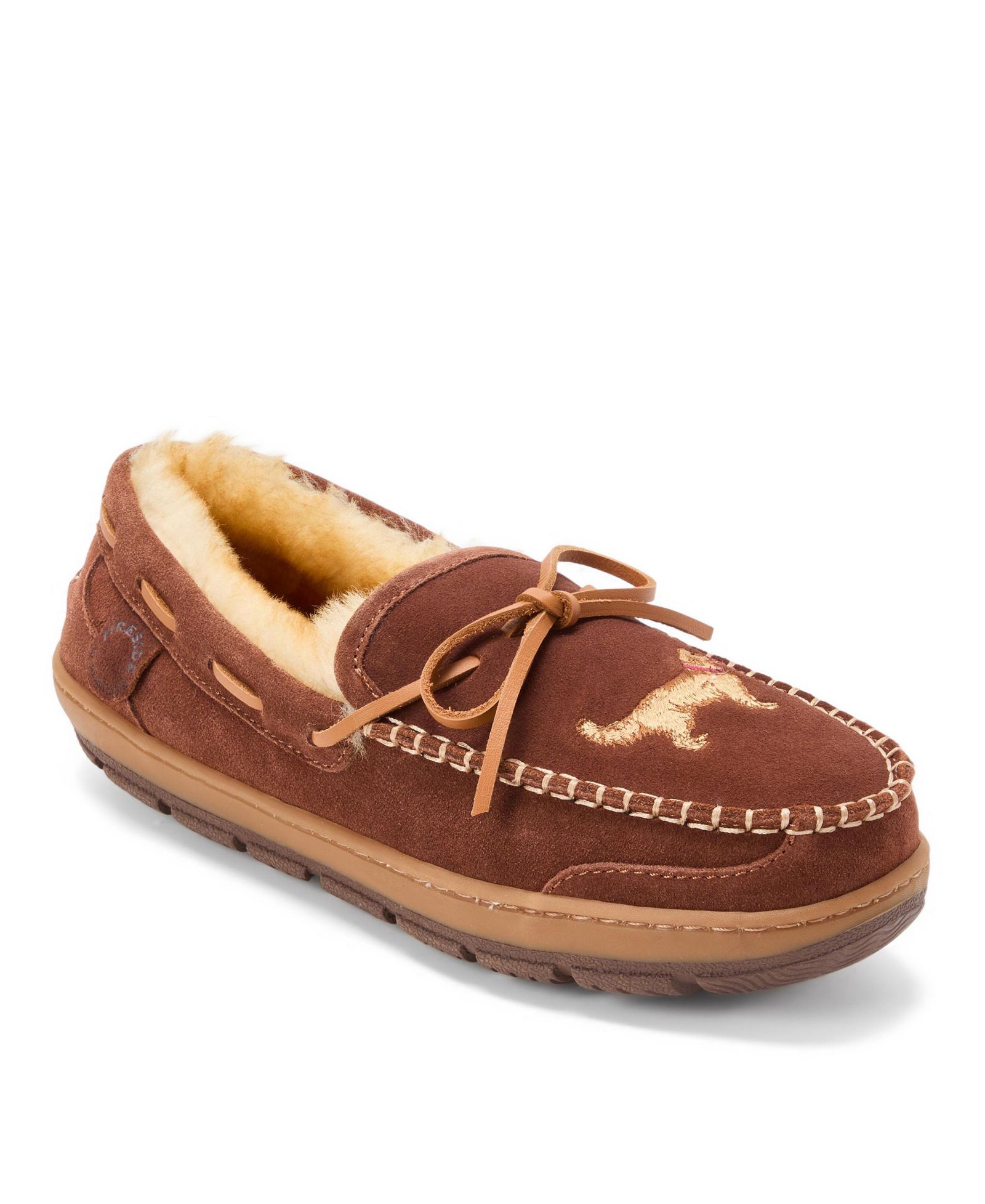 Dearfoams Men's Forster Genuine Shearling Moccasin