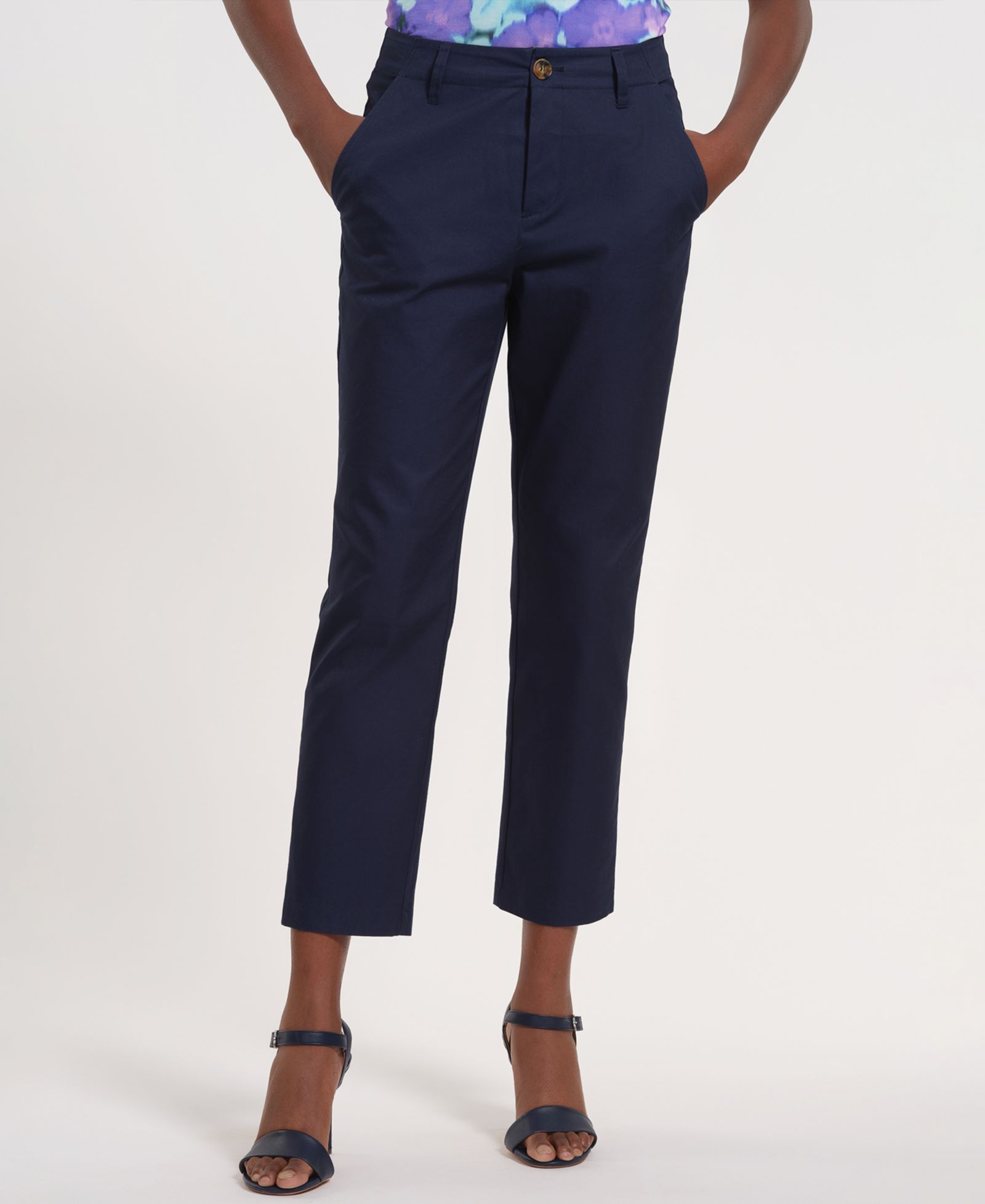Женские укороченные брюки Isaac Mizrahi Straight-Leg Ankle-Length