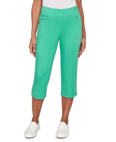 Alfred Dunner Petite брюки-капри Smooth Waist Easy Pull-On