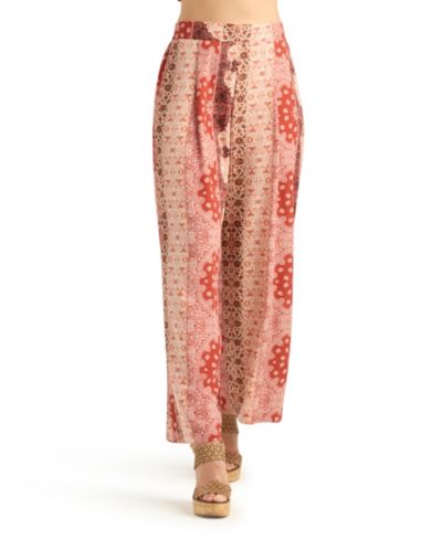 BCX Juniors' Printed Wide-Leg Pull-On Pants
