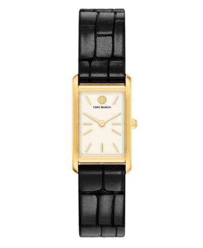 Часы Tory Burch The Eleanor Slim Quartz Black Leather 22mm Женские