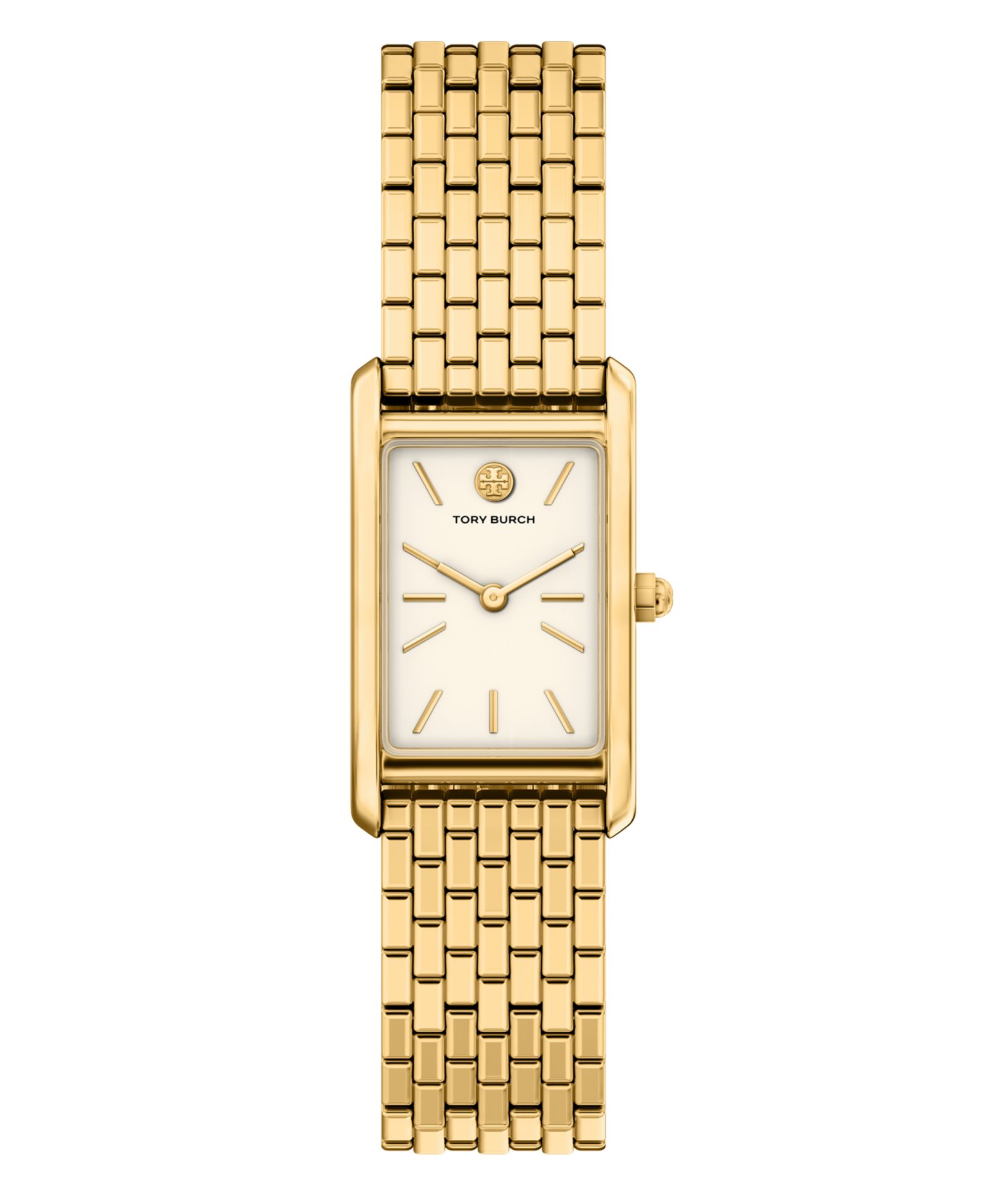 Tory Burch Women's The Eleanor Slim Quartz Two-Hand Gold Stainless Steel Watch, 22mm