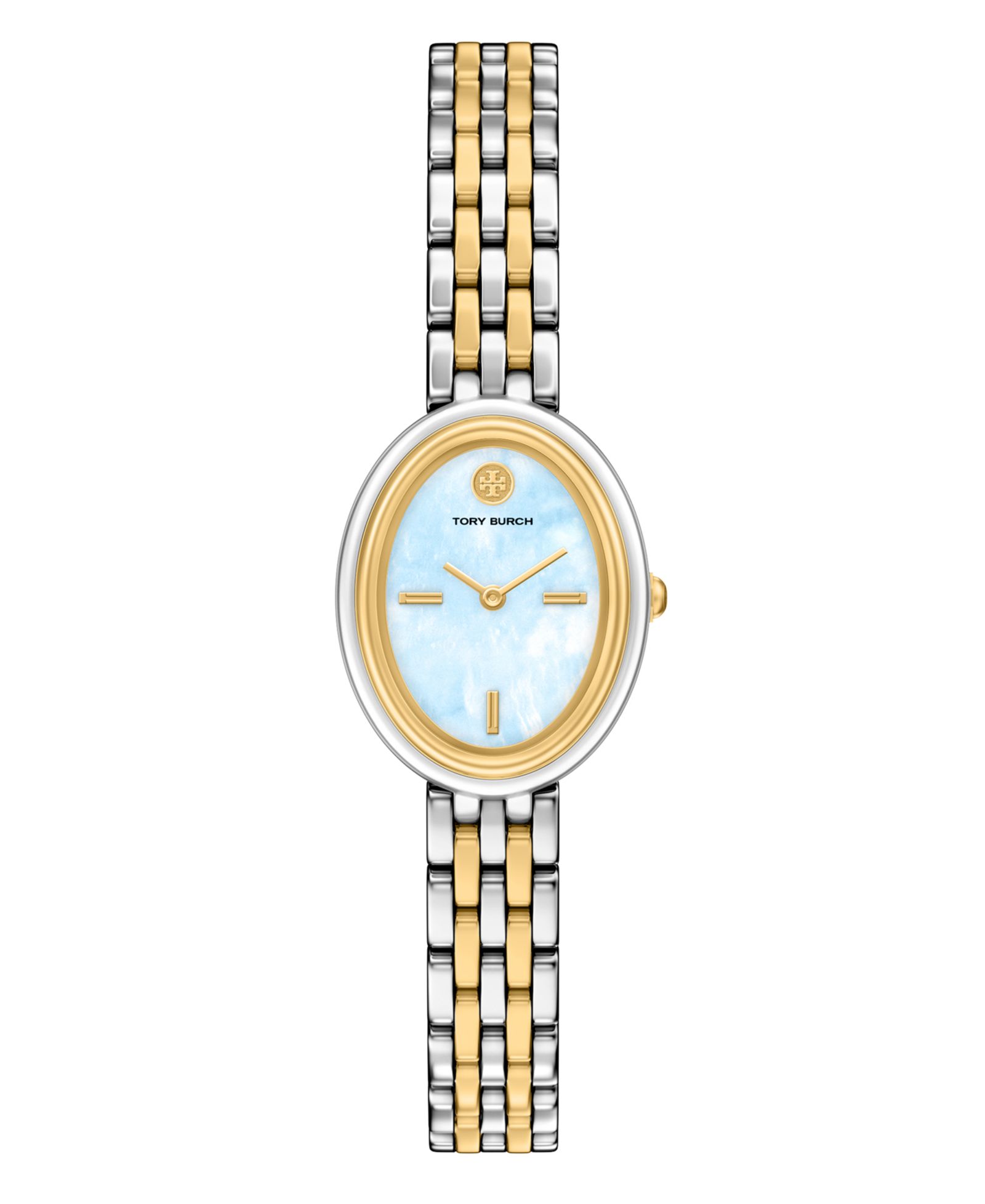 Tory Burch Women's The Oval Quartz Two-Hand Two-Tone Stainless-Steel Watch, 22mm