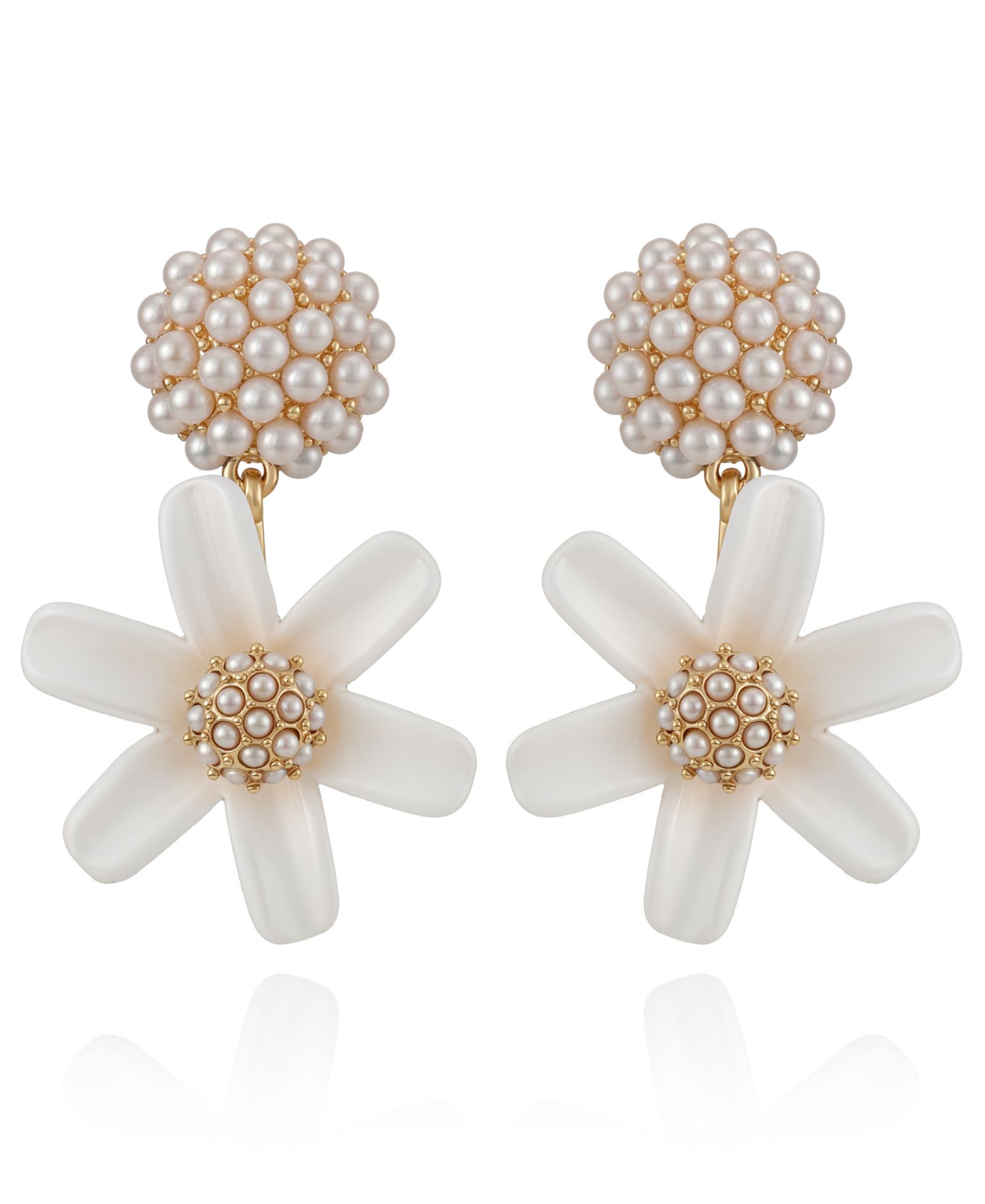 Серьги GUESS Daisy с имитацией жемчуга-капли
