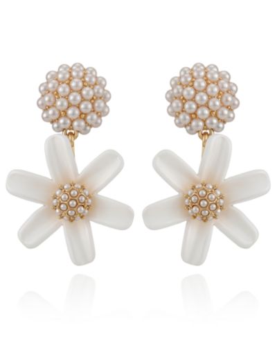 Серьги GUESS Daisy с имитацией жемчуга-капли