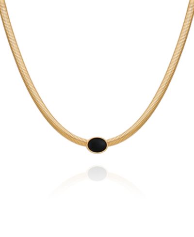 Ожерелье-чокер GUESS Black Cat Eye Gold-Tone