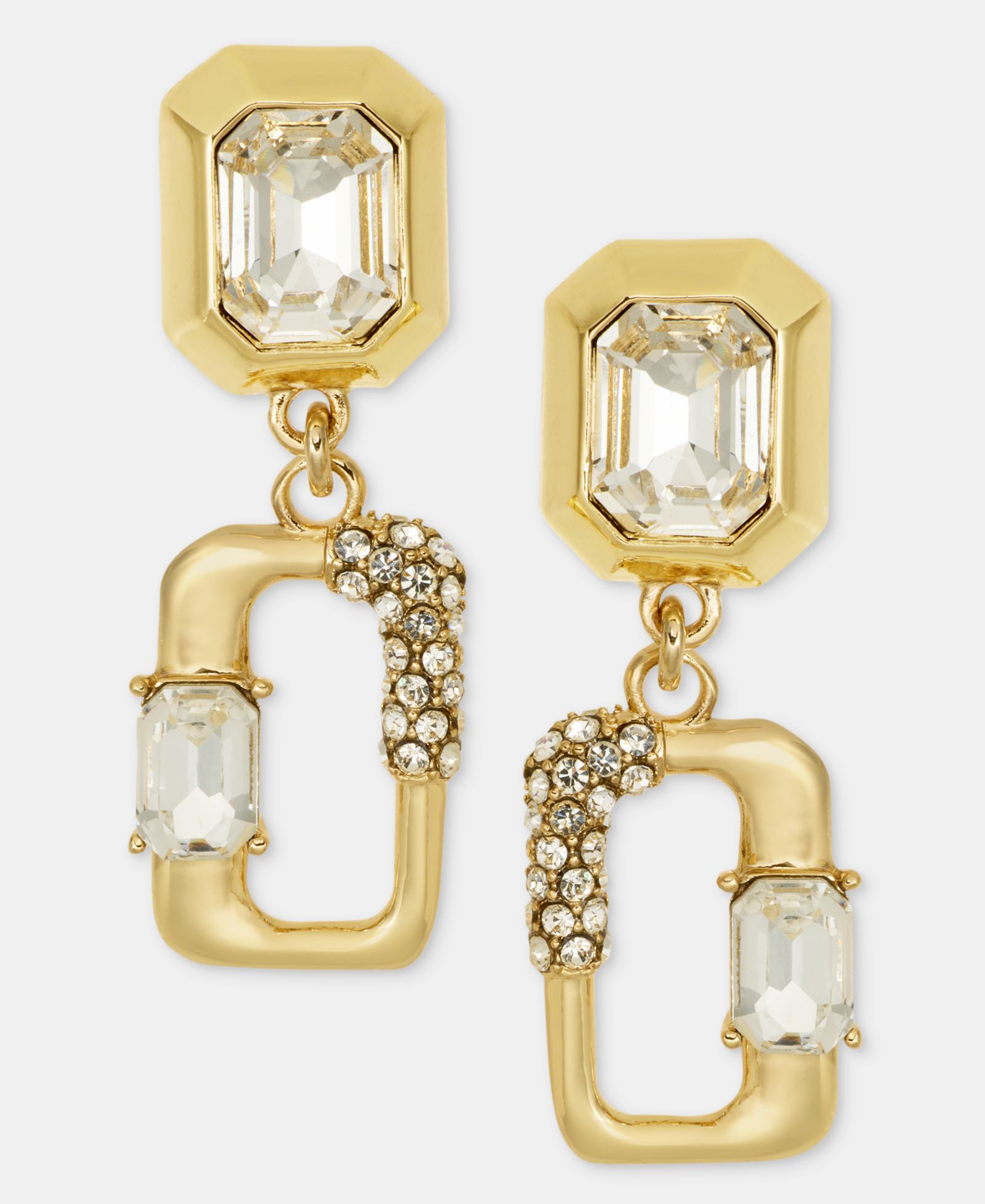Серьги-подвески KARL LAGERFELD PARIS Pave Link Drop